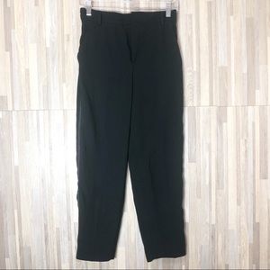 Zara Women | Black Ankle Pants with White Stitch